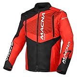 Macna Motorradjacke Crest Schwarz/Rot M