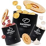 GREELUE Premium Kartoffel Aufbewahrungsbox [3er Set], Kartoffeln, Zwiebeln und Knoblauch Aufbewahrung, Hält Gemüse Länger Frisch (SET02)