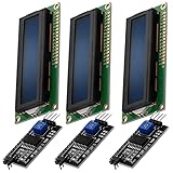 AZDelivery 3 x HD44780 16x2 LCD Modul Display Bundle mit I2C Schnittstelle 2x16 Zeichen kompatibel mit Arduino und Raspberry Pi inklusive E-Book! (mit Blauem Hintergrund und Weißen Zeichen)