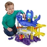 Fisher-Price DC Batwheels Spielzeugauto Rennstrecken-Spielset, Rennspaß Batcave mit Licht und Sound, Fahrzeuge Bam das Batmobil und Redbird, ab 3 Jahren, HRJ21