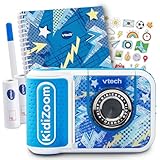 Vtech KidiZoom Print Cam Scrapbook Bundle blau - Kreative Kamera, die Bilder direkt ausdrucken kann - Inkl. Scrapbook, Stickern, Stift und Druckerpapier