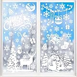 DERAYEE 8 Stücke Fensterbilder, Weihnachten Deko Fenster, Fenster für Weihnachtsdeko