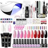 COSCELIA Gel Nägel Selber Set 10pc UV Nagellack Set Mit 36W UV/LED Nagellampe, 3pc Nagelverlängerung Gel und Elektrische Nagelfräser für UV Nageldesign Gelnägel Nagelset Nail Art Geschenke für Frauen