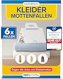 Patronus Kleidermottenfalle [6 Stück] - effektiver Mottenschutz für Kleiderschrank - Mottenfalle Kleidermotten mit maximaler Lockwirkung - Kleidermotten bekämpfen - Alternative zu Mottenpapier