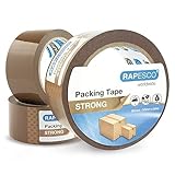 Rapesco 1750 Starkes Klebeband 50 mm x 60 m, Braun, 3 Stück