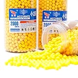 GOODS+GADGETS 2000 Kugeln High Grade Softair BB's 6mm Kaliber Softairkugeln 0.12g Munition Kugeln gelb (2000 Kugeln)