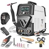 STAHLWERK Schutzgas-Schweißgerät AC/DC WIG 200 Puls Pro Touch Vollausstattung IGBT-Inverter mit 200 Ampere, ARC/MMA Funktion, Job-Speicher, Puls-und Spot-Funktion, geeignet für Alu und Dünnblech