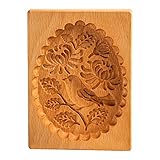 Windyday Keksform, Blumenmotiv, DIY, Backform, aus Holz, für Makrout, Backform, aus Holz, sicher, für Mondkuchen aus , Basteln