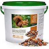 wildtier herz Artgerechtes Eichhörnchenfutter 2kg für Eichhörnchen und Streifenhörnchen I Ganzjahres Futter für Eichhörnchen I Streifenhörnchen Futter