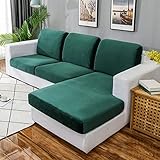 BK&MF Sofa Sitzkissenbezug, Sitzkissenbezug Rutschfester Sofasitzbezug Husse Überzug Bezug für Sofa Sitzkissen für L-Form Sofa,A,Backrest