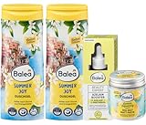 Balea 4er-Set Hautpflege & Hairstyling: Duschgel SOMMER JOY Zitronen- & Orangenblütenduft (2 x 300 ml) + Serum Beauty Expert AZELAIN BOOSTER (30 ml) + Sea Salt Matt Paste LEMON SQEEZY (75 ml), 705 ml