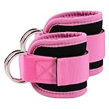 Diffaxy 2-teiliges kabelzug fußschlaufe, verstellbarem Knöchelband und Fußschlaufen Kabelzug mit D-Ringen für Männer und Frauen Beinstrecker, Fitness Gesäßmuskeln und Beintraining