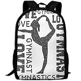 Love Gymnastics Gymnastik Interesse Print Custom Unique Casual Rucksack Schultasche Reise Daypack Geschenk
