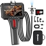 KAIWEETS Endoskopkamera mit Licht, 2-Wege artikulierte 210° Sonde (6,5 mm) mit Scrollradsteuerung, 1080P IPS-Display, 1,6 m halbstarres Kabel, IP67 wasserdicht, für Auto, Heizung, Sanitär & Industrie