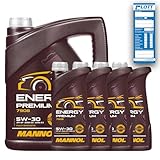 7L Mannol Energy Premium Motoröl 5W-30 API SN/CF 5W30 ÖL