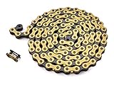 KHE BMX/FIXIE Kette 1/2' x 1/8' 112 Glieder Links nur 385g mit Kettenschloss I4 - viele Farben (gold)