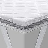 BedStory Gel Topper 90x200cm H3/H4 aus 7,5 cm Höhe Kaltschaumkern, atmungsaktive 3D-Netz Bezug, Bequeme Matratzentopper für Boxspringbett und unbequemem Betten Schlafsofa