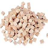 200 Stück Holz Würfel 10mm Holzwürfel Blanko Deko Holz Basteln Bastelmaterial Holz Quadrat Würfel Natur Deko zum DIY Basteln Malen DIY Handwerk Dekoration