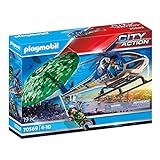 PLAYMOBIL City Action 70569 Polizei-Hubschrauber: Fallschirm-Verfolgung, Für Kinder von 4-10 Jahre