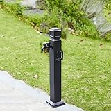 WNYAILLL Wassersäule für den Garten, Vertikale Quadratische Wassersäule Garten aus Edelstahl 304, Frostschutzhahn für den Außenbereich, Standbrunnen, für Garten(60 * 8cm/23.6 * 3.1in)