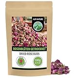 Alpi Nature Rosenblüten getrocknet 100g, Rosenblüten Tee, Rosentee, ganze Rosenknospen getrocknet, Rosen Tee lose