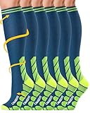 CAMBIVO CS60 Kompressionsstrümpfe Damen Herren 3 Paar, Stützstrümpfe, Compression Socks, Kompressionssocken, Thrombosestrümpfe für Erholung, Laufen, Reise, Shifahren, Schwangerschaft, Alltag