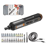 WORX 4V Akkuschrauber Set WX240, 1,5Ah, 3-Gang-Drehmomenteinstellung, LED-Licht, 5/4/2.5N.m