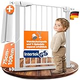 CHILDOO Treppenschutzgitter ohne Bohren GS-Zertifikat Türschutzgitter Türgitter Baby, Hunde, Kinder Kinderschutzgitter Tür Schutzgitter Treppe Absperrgitter Hund Treppengitter Kindergitter Babygitter