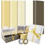 Diealles Shine 5 Rollen Geschenkpapier Set, 43cm x 3m...