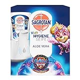 Sagrotan No-Touch Kids Automatischer Seifenspender – Inkl. Sagrotan Nachfüller Aloe Vera – Paw Patrol Edition – 1 x 250 ml Flüssigseife