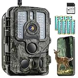 Digitgarden Wildkamera, 4K 48MP WiFi Wildtierkamera mit handyübertragung app, Bewegungssensor mit Nachtsicht, Auslösezeit 0,1S, IP66 wasserdicht, Ausgestattet mit 64GB SD-Karte und 8AA-Batterien