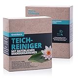 Gretchen - Teichreiniger Bio 200 g (Pulver) - Teichreinigung für klares Wasser natürlich, organisch & vegan - Profi Teich-Pflege-Reinigung & Wasseraufbereiter umweltfreundlich, ungefährlich für Fische