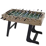 Mendler Tischkicker London, Kicker Kickertisch Tischfussball, klappbar 84x121x105 - Natur