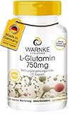 L-Glutamin Kapseln - 3000mg L-Glutamin pro Tagesdosis - vegan & hochdosiert - Freie Form - 120 Kapseln | Warnke Vitalstoffe - Deutsche Apothekenqualität
