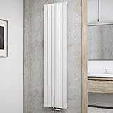 Schulte Design-Heizkörper Aachen, 180 x 46 cm, 910 Watt Leistung, Mittelanschluss, alpin-weiß, Wohnraumheizkörper für Zweirohr-Systeme