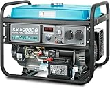 LPG/Benzin-Generator K&S Könner&Söhnen KS 5000E G der DUAL FUEL-Serie, notstromaggregat 4500 W, Hand-/Elektroanlass, 2x16A, 12 V, stromerzeuger mit (AVR), stromaggregat, Generator Kurzschlussschutz