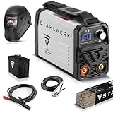 STAHLWERK Schweißgerät Vollausstattung ARC 160 MD Inverter - kompakt & leicht, MMA, E-Hand, Lift-TIG Inverter 160 A, IGBT Single-Board, Smartkühlung, Überhitzungsschutz, aufrüstbar zum WIG-Schweißen