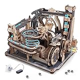 ROKR 3D Puzzle Erwachsene Elektrische Kugelbahn,Marble Spaceport 3D Wooden Puzzle,Night City 2.0,Geschenkidee für Männer(LGC01)