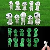 Koonafy 10 Stück Leuchtende Baum Elfen Baumgeistern Miniatur Alien Ghost Figuren Kit Mikro Landschaft Garten Außenperrung (Alien), M4195A