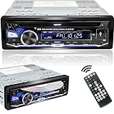 Alondy Autoradio mit CD/DVD Player Bluetooth USB,1Din CD-Tuner mit RDS Radio FM AM Freisprecheinrichtung MP3 SD AUX