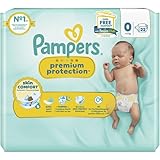 Pampers Premium Protection Größe 0, 22 Windeln, 3 kg, doppelter Schutz für Haut und gegen Auslaufen