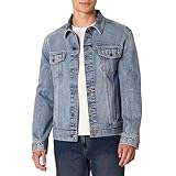 Amazon Essentials Herren Regular-Fit Denim-Jacke mit geringem Stretchanteil, Hell Getönt, M