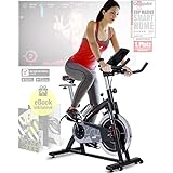 Sportstech Ergometer Heimtrainer mit 22KG Schwungrad & Multiplayer APP | Hometrainer Fahrrad für Zuhause | Trainingsgeräte für das Ausdauertraining | Fitness Exercise Bike SX200