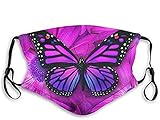 Youning 10 Stück Herren Damen Mundschutz mit Motiv Schmetterling, Baumwolle Stoff Waschbar Staubdichte Mund und Nasenschutz Halstuch Bandana Anti-Staub Gesichtsmaske Mundabdeckungen (A8)