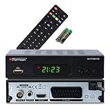 RED OPTICUM AX C100 HD Kabelreceiver mit PVR-Aufnahmefunktion I Digitaler Kabel-Receiver HD - EPG - HDMI - USB - SCART - Coaxial Audio I Receiver für Kabelfernsehen I DVB-C Receiver schwarz