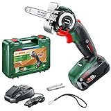 Bosch Home and Garden Akku-NanoBlade-Säge AdvancedCut 18 (Farbe: Schwarz, Grün, Rot, Silber, 1x Akku, NanoBlade-Technologie, 18 Volt System, im Koffer)