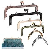 Taschenrahmen Verschluesse, 6Pcs Metall Taschenrahmen Taschenbügel,Metall Kuss Verschluss Rahmen Vintage Geldbörsenverschlüsse für DIY Geldbeutel Handtasche Taschenzubehör