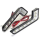 KaTur Beleuchtung für M ercedes-B enz, 2 x 8 DRL-Leuchten im LED-Stil, 12 V, Auto-Beleuchtung, Tagfahrlicht, Scheinwerfer, Nebelscheinwerfer, weiß