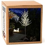 Gartenpirat Lichterbaum Birke weiß 240 cm beleuchtet 240...