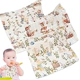 Moltontücher Baby 100% Baumwolle Weiche Spucktücher Baby, Atmungsaktiv und Extrem Saugfähig Musselin Tuch für Saugstark Mulltücher 3er 30x30cm